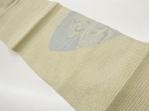 絽抽象楕円に流水模様織出し名古屋帯